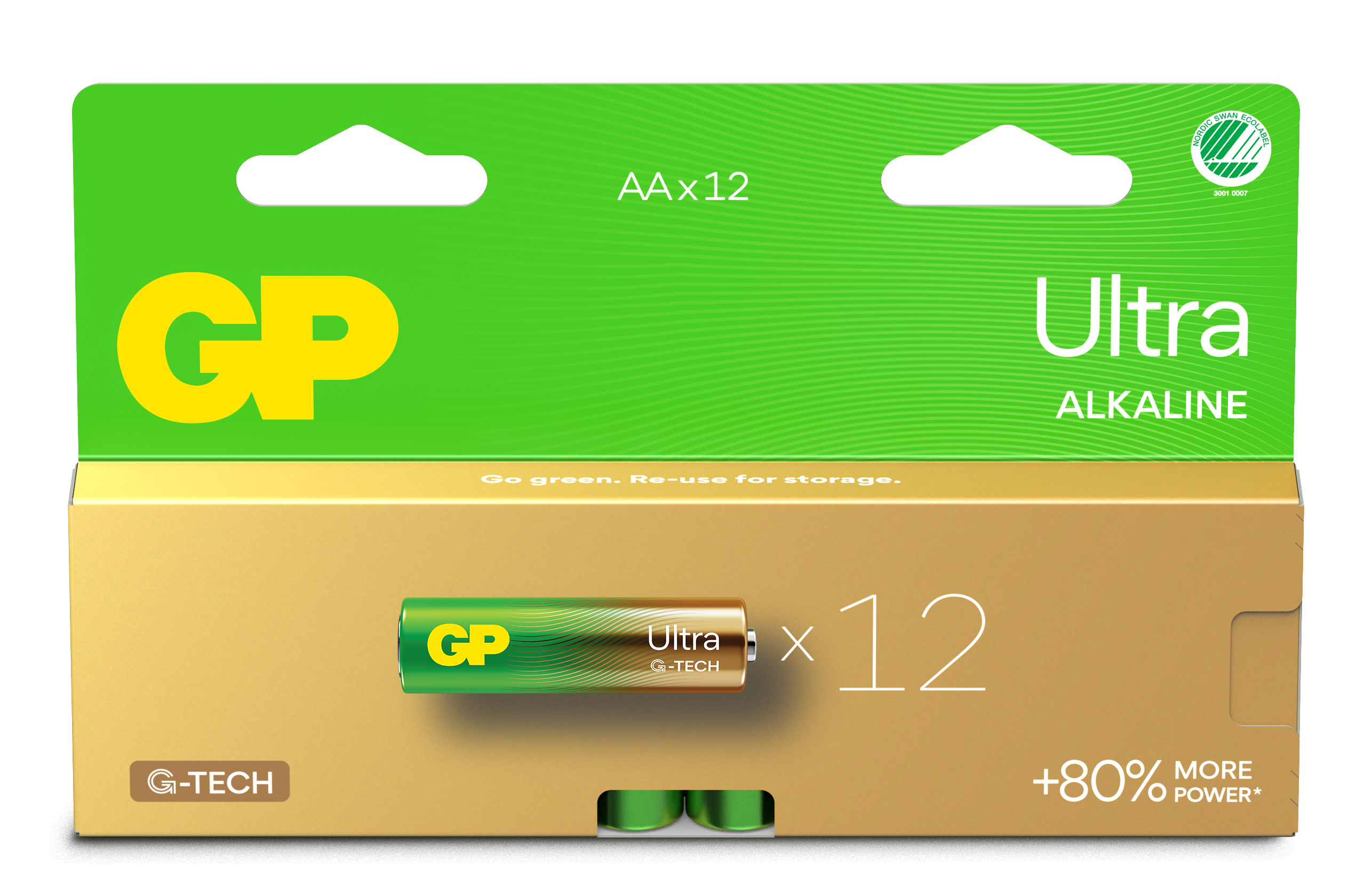 12-pakning Ultra Alkaline AA-batterier 15AU/LR6