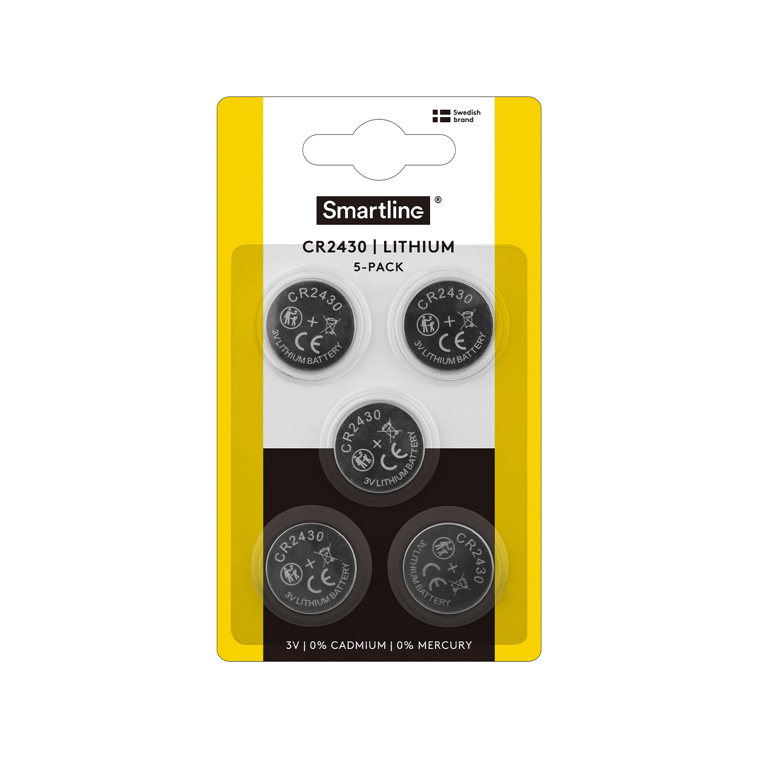 5-pack Batteri Knappecelle Lithium CR2430