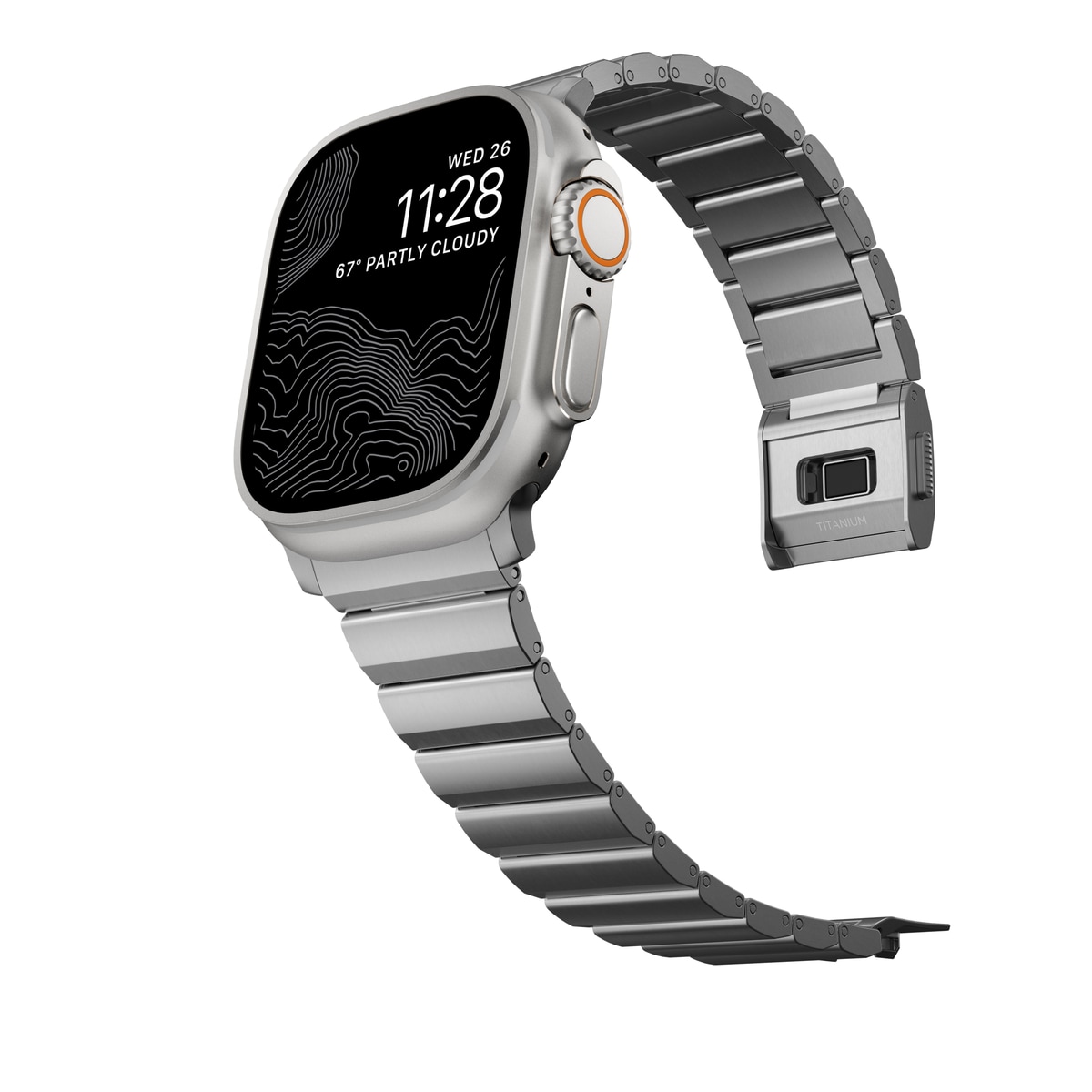 Apple Watch Ultra 49mm 2nd Gen Titanium reim, Sølv