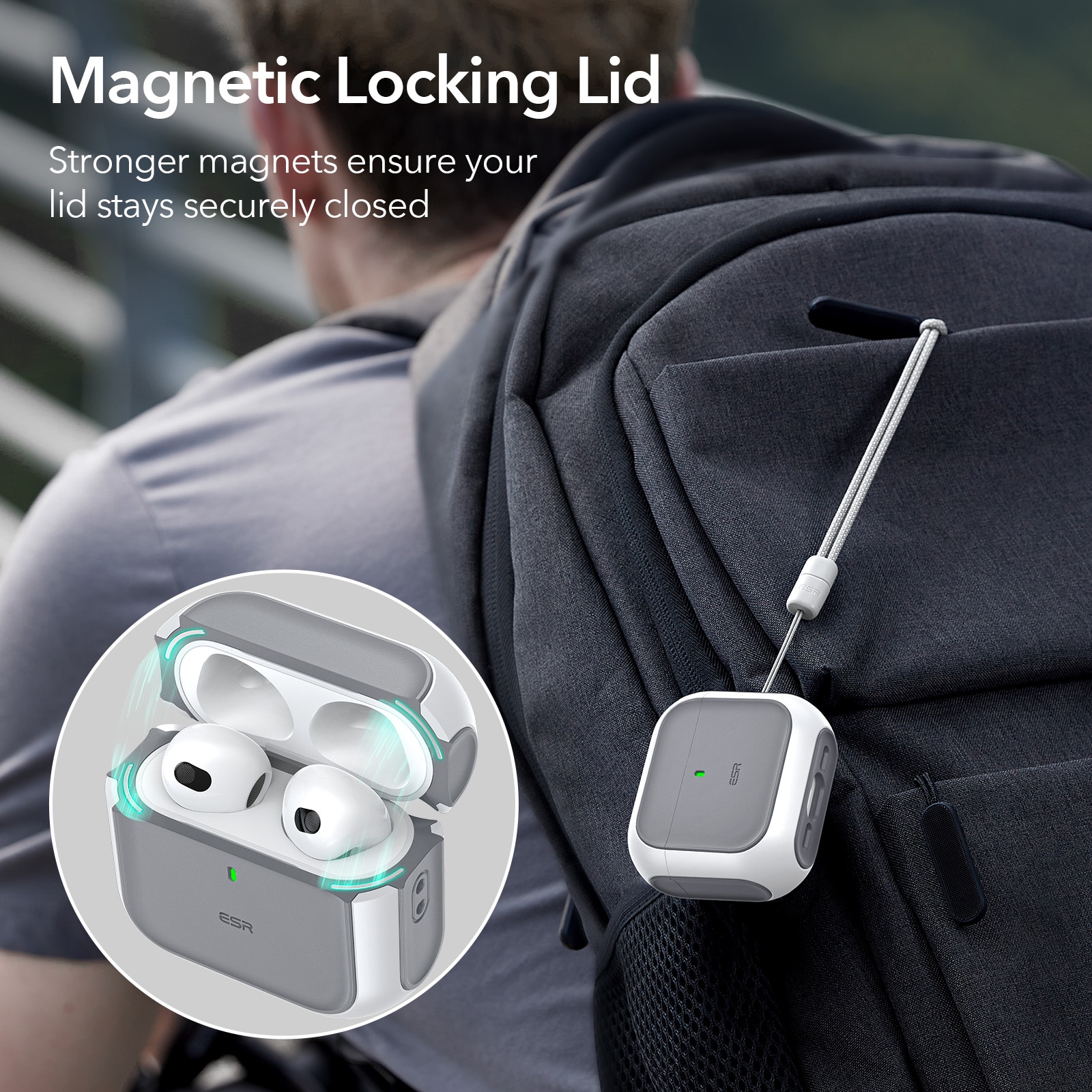 Apple AirPods 4 Deksel Orbit MagSafe, Svart