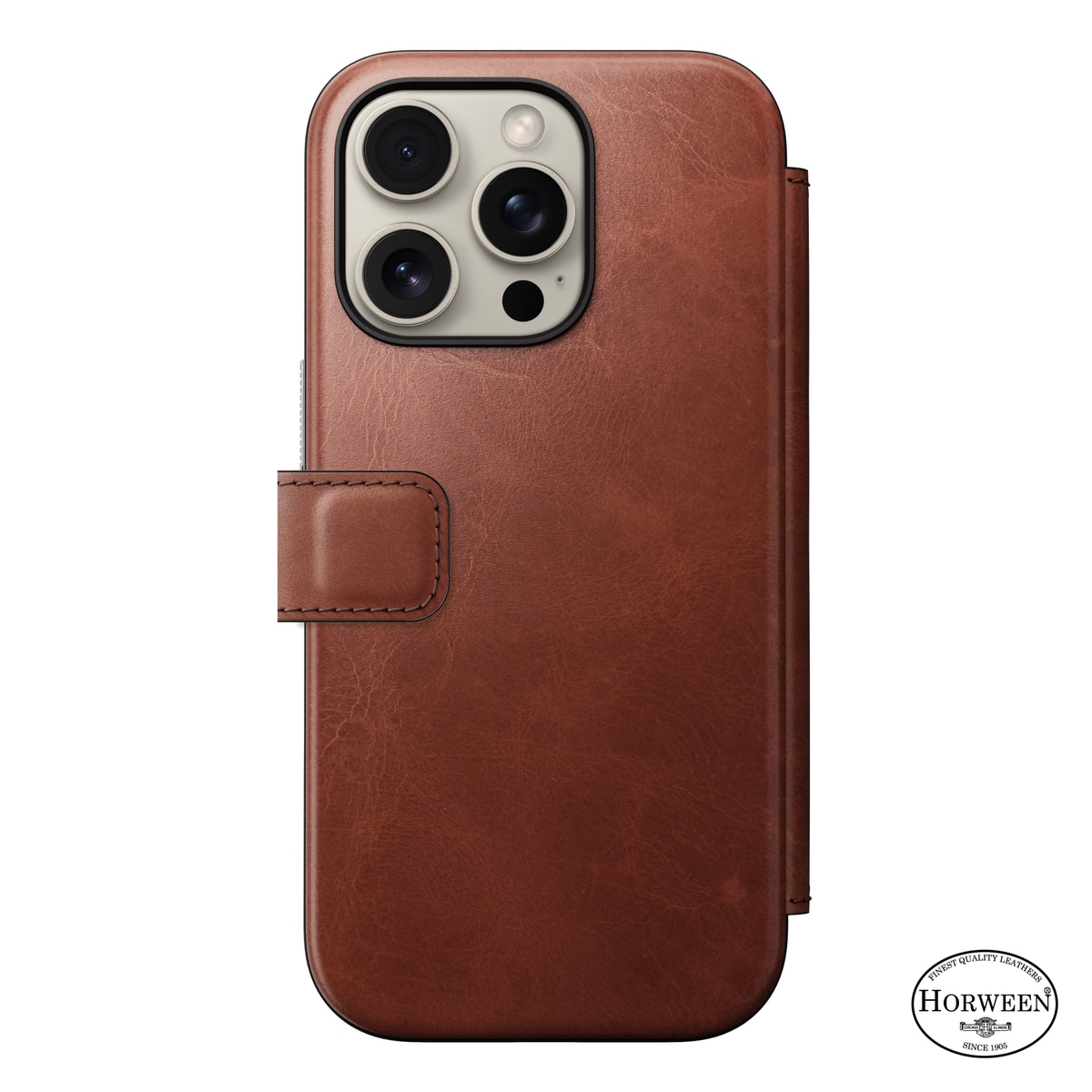 iPhone 16 Pro Skinnetui MagSafe - Modern Horween Leather Folio Olde Dublin
