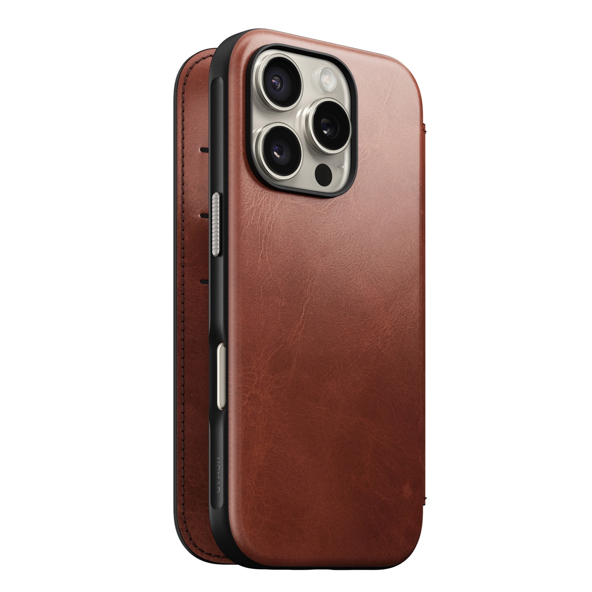 iPhone 16 Pro Skinnetui MagSafe - Modern Horween Leather Folio Olde Dublin