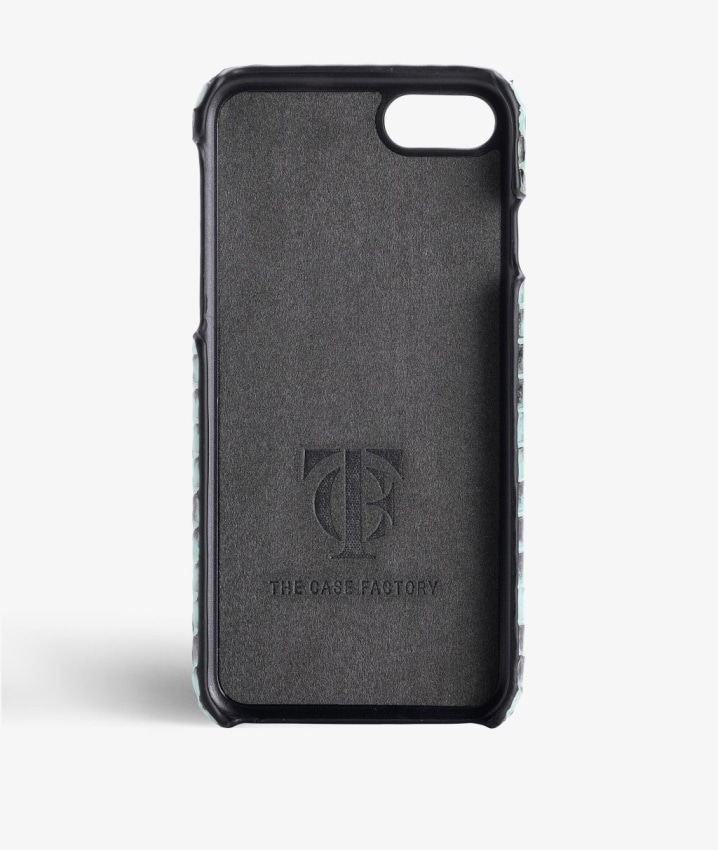 iPhone SE 2022 Deksel Real Water Snake Aqua