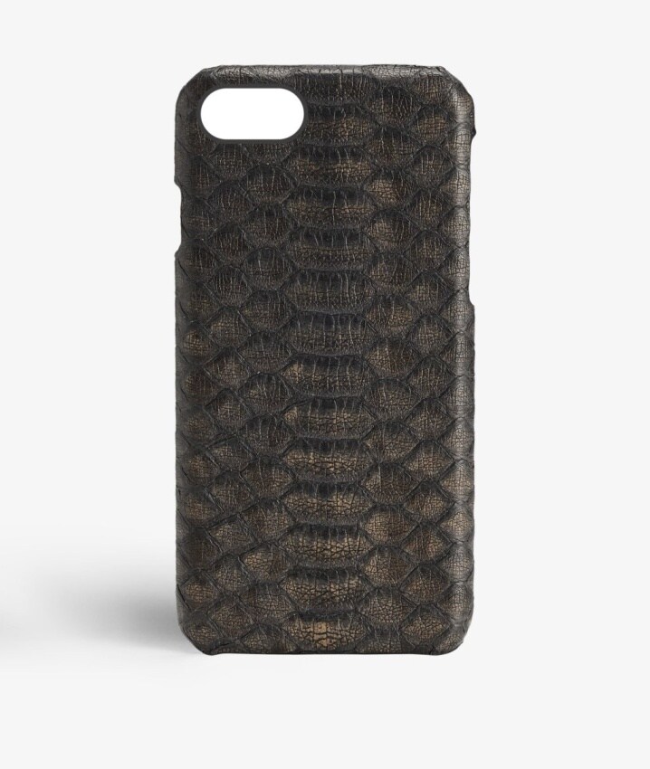 iPhone SE 2022 Deksel Real Python Black/Bronze