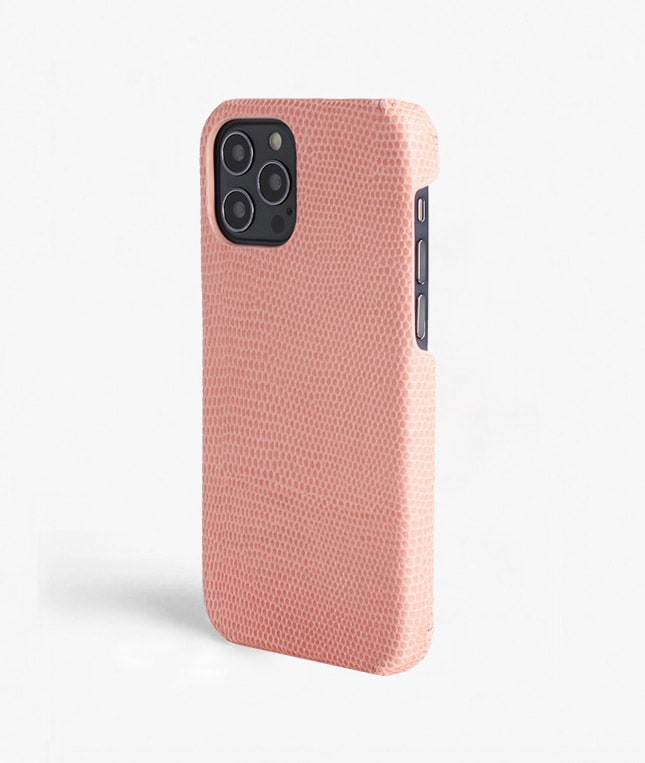 iPhone 12/iPhone 12 Pro Deksel Lizard Rosa Antico