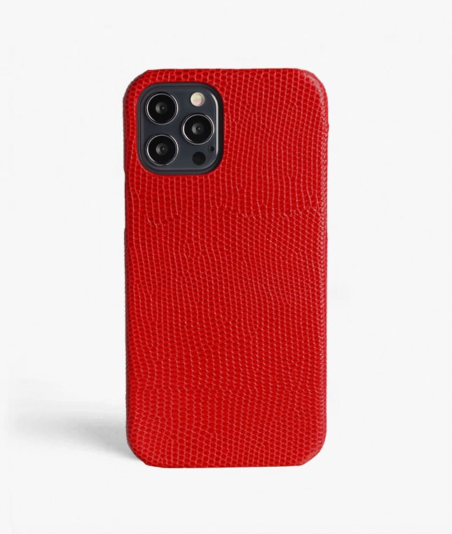 iPhone 12/iPhone 12 Pro Deksel Lizard Rød