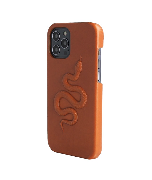 iPhone 12/iPhone 12 Pro Deksel Snake Brun
