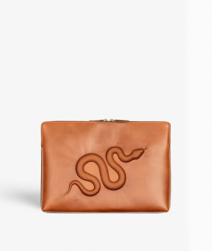 Laptopveske 15" Snake Vegetable Brun