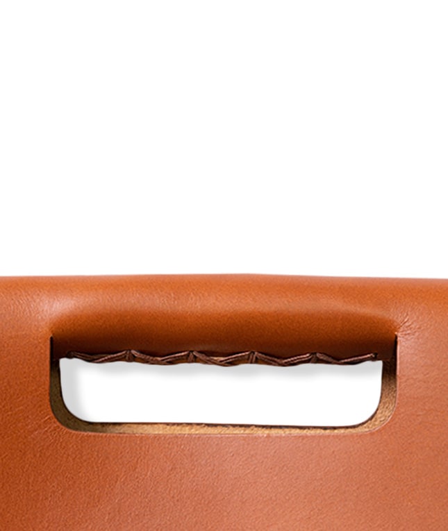 Classy Bag Jute Leather Vegetable Tanned Brun