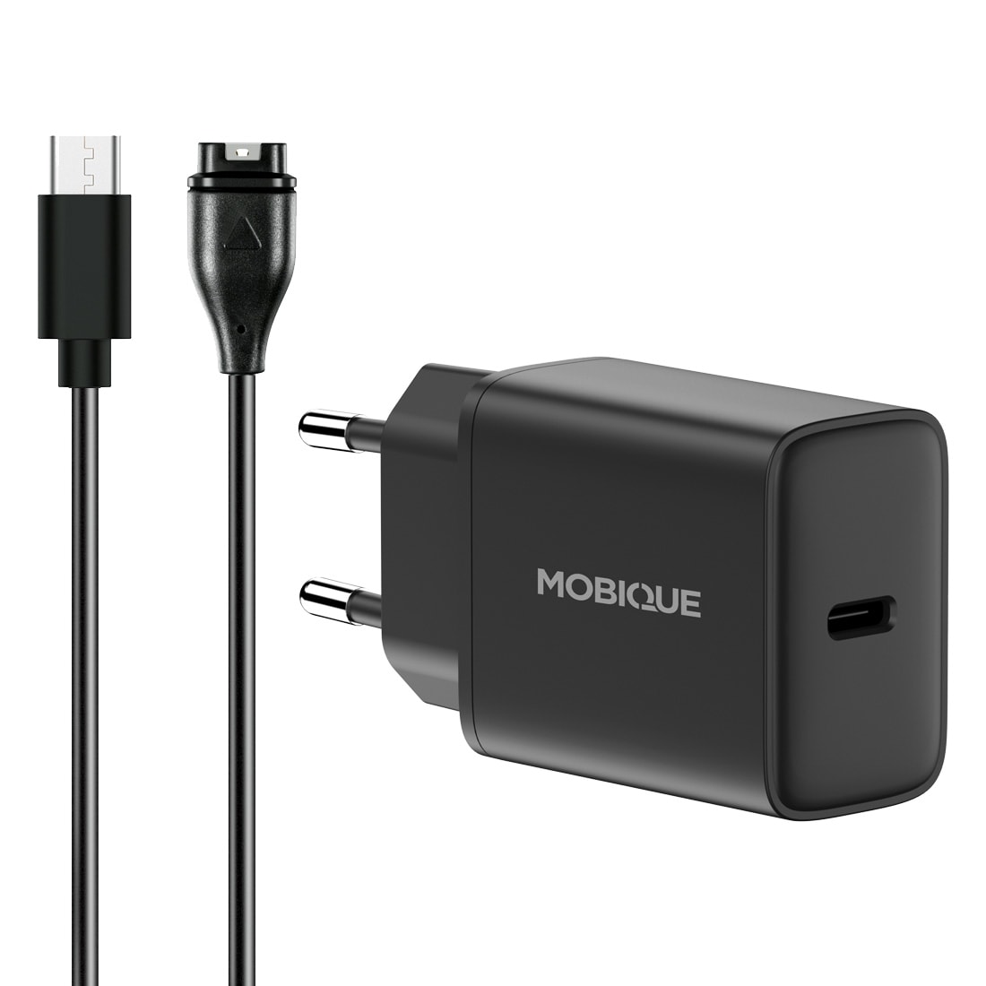 Garmin Vivoactive 6 Lader - kabel & vegglader 20W, Svart