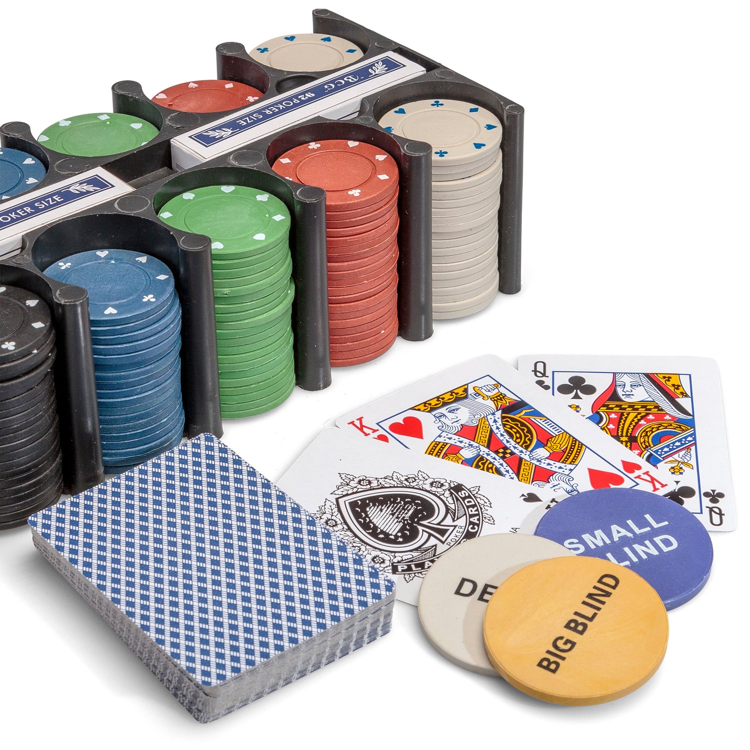 Casino Games - Pokersett med sjetonger og kort
