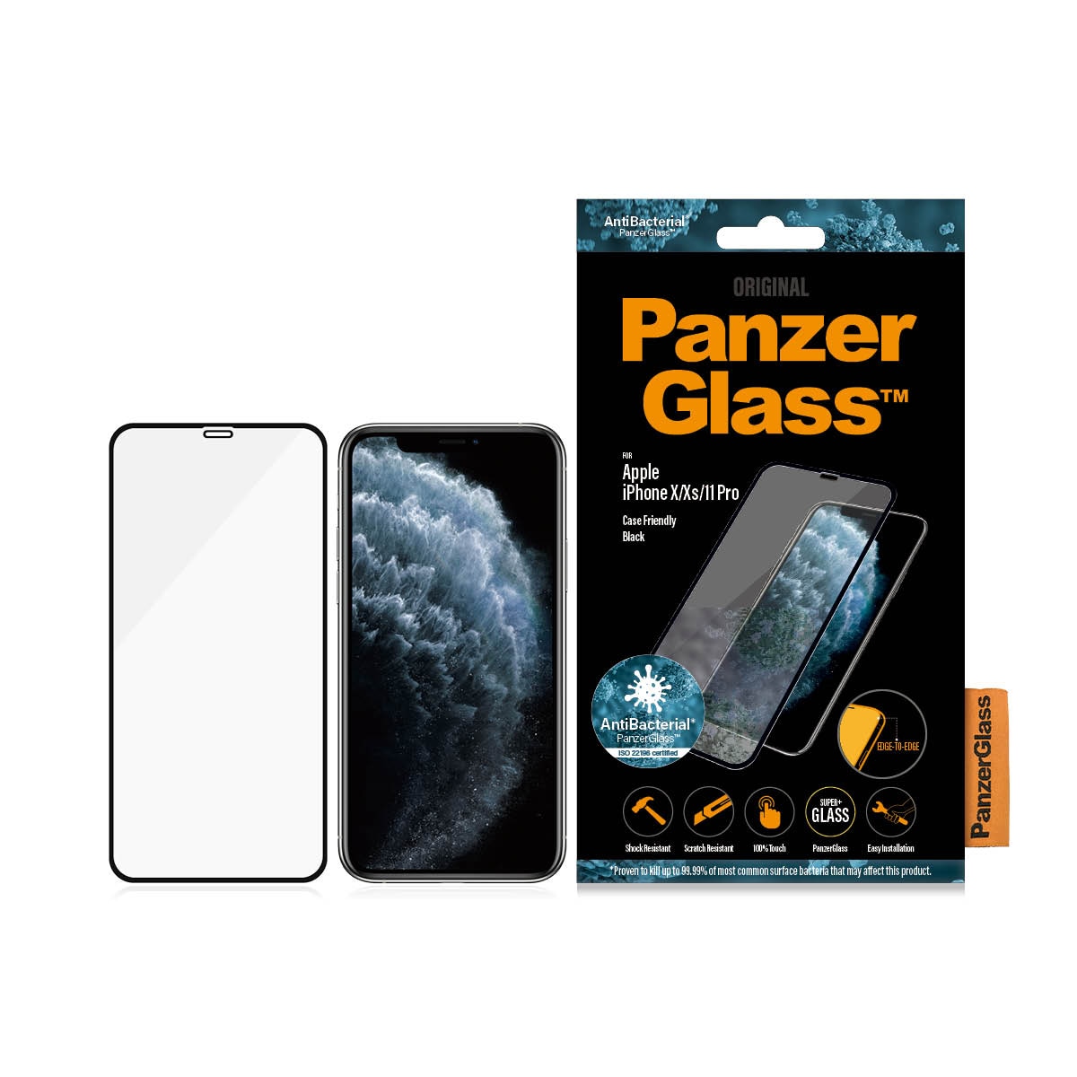 iPhone X/XS Skjermbeskytter i ripemotstandig herdet glass - Edge-to-Edge