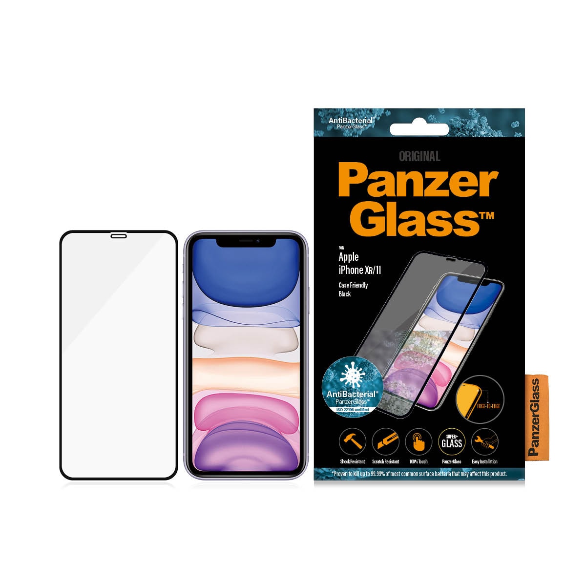iPhone Xr Skjermbeskytter i ripemotstandig herdet glass - Edge-to-Edge