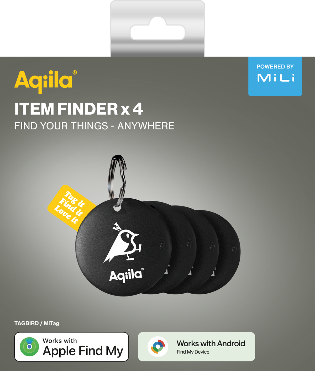Tagbird Tracker Nøkkelring 4-pack, 