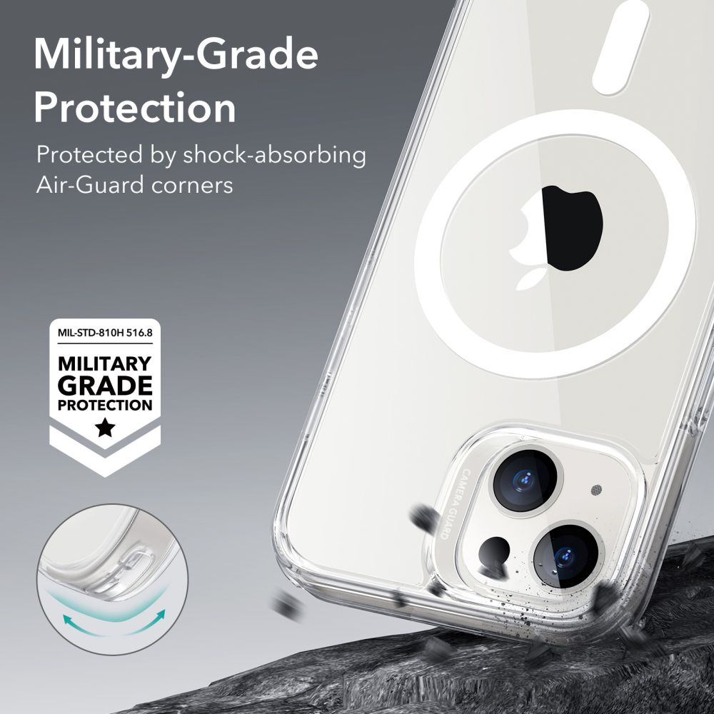 iPhone 13 Classic Hybrid-deksel MagSafe, Gjennomsiktig