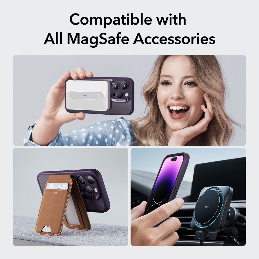 iPhone 14 Pro Classic Hybrid-deksel MagSafe, Lilla