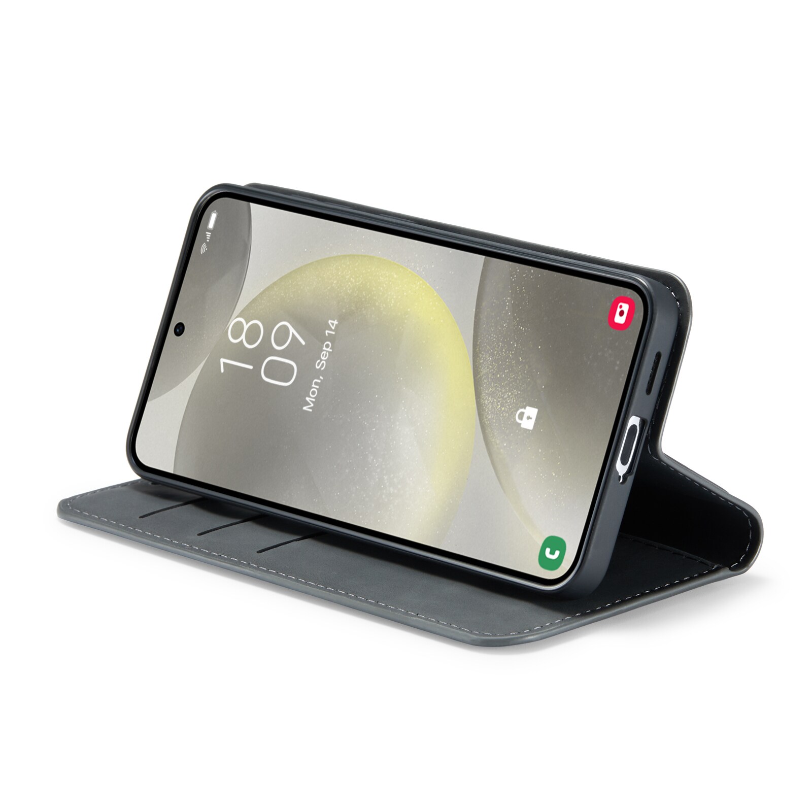 Samsung Galaxy S24 Slankt etui med kortlomme, Svart