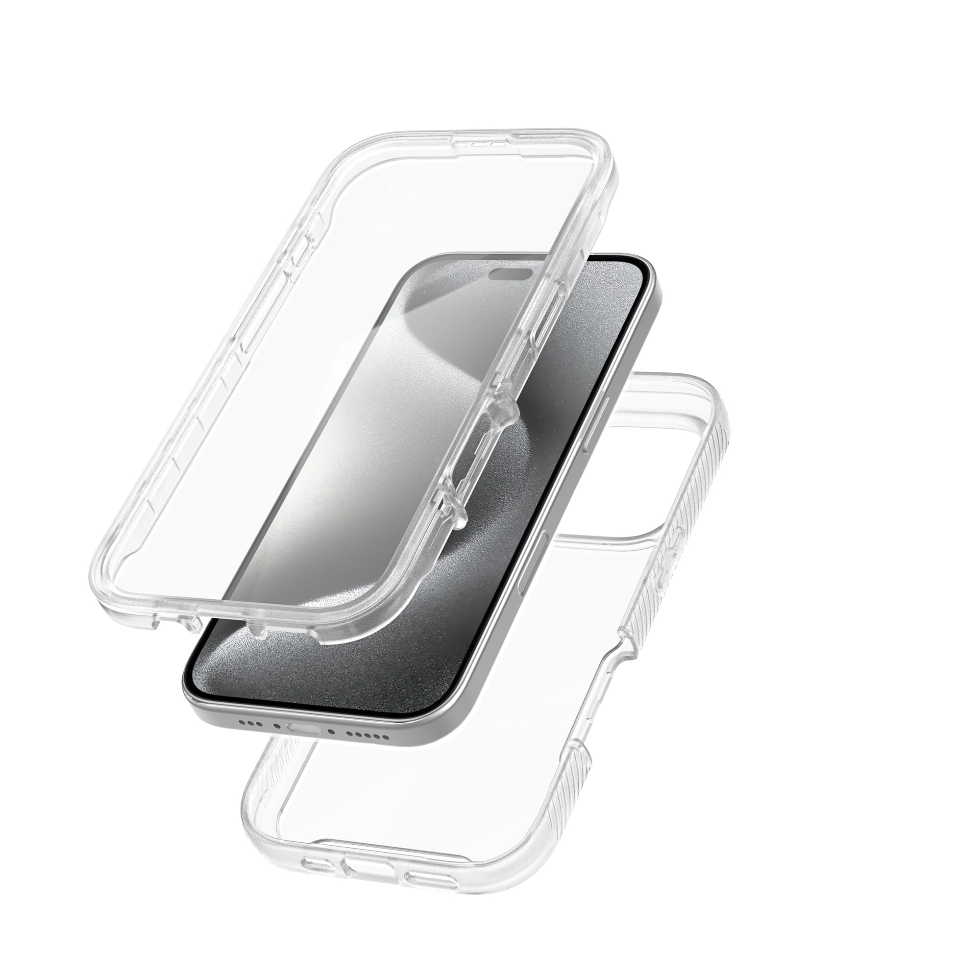 iPhone 16 Pro Deksel Full Protection, Gjennomsiktig