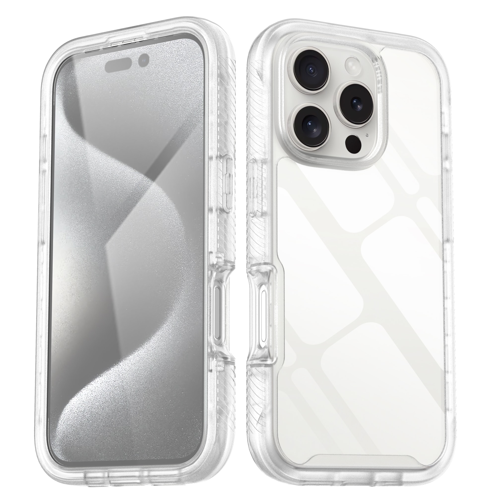 iPhone 16 Pro Deksel Full Protection, Gjennomsiktig