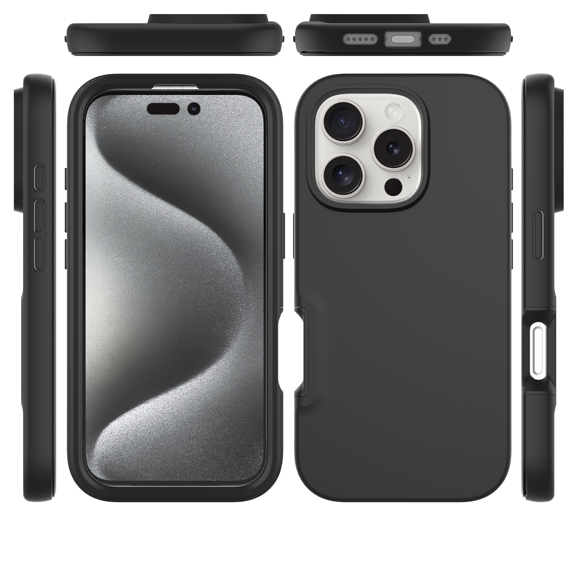 iPhone 16 Pro Max Deksel Full Protection, Svart