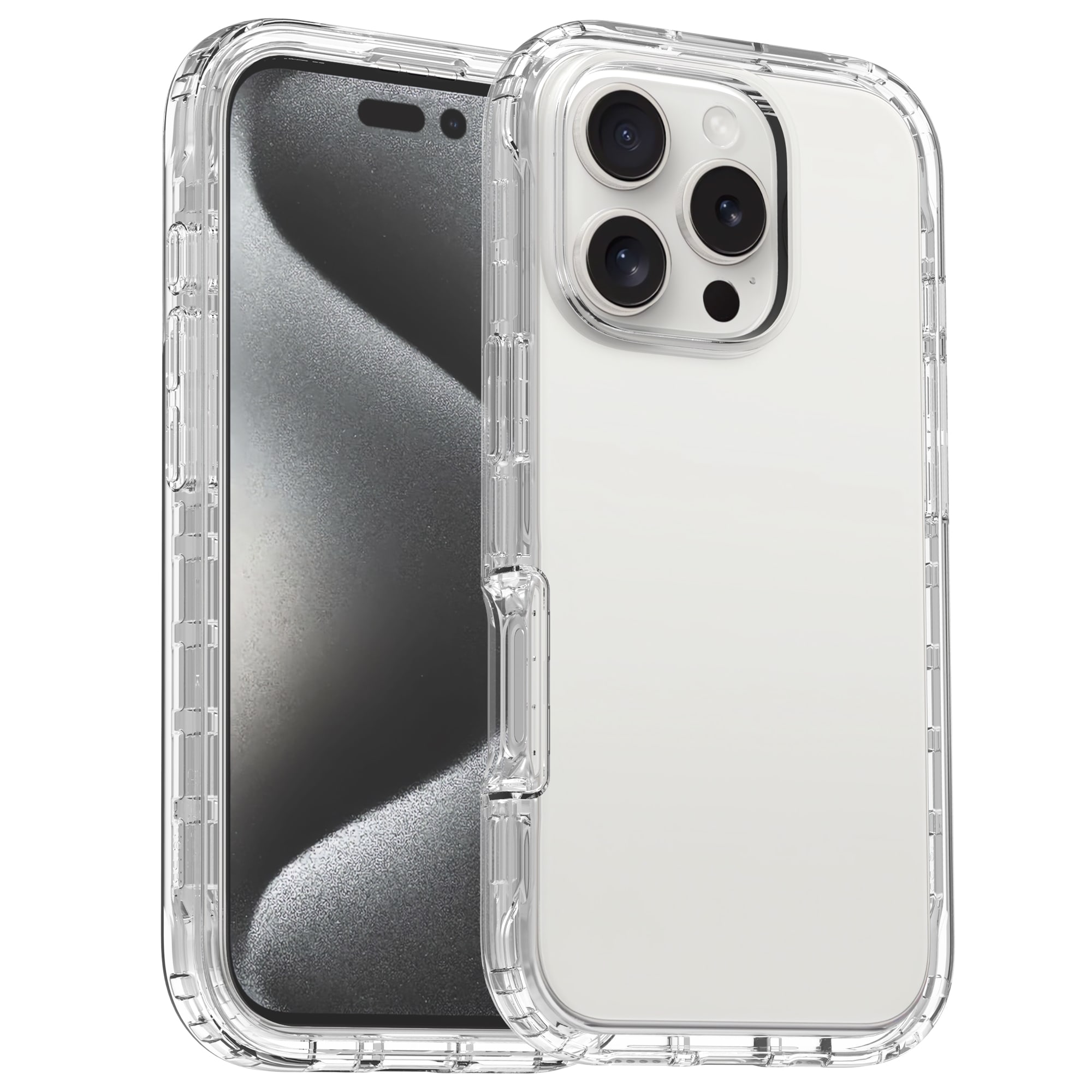 iPhone 17 Mobildeksel med beskyttelsesramme, Gjennomsiktig