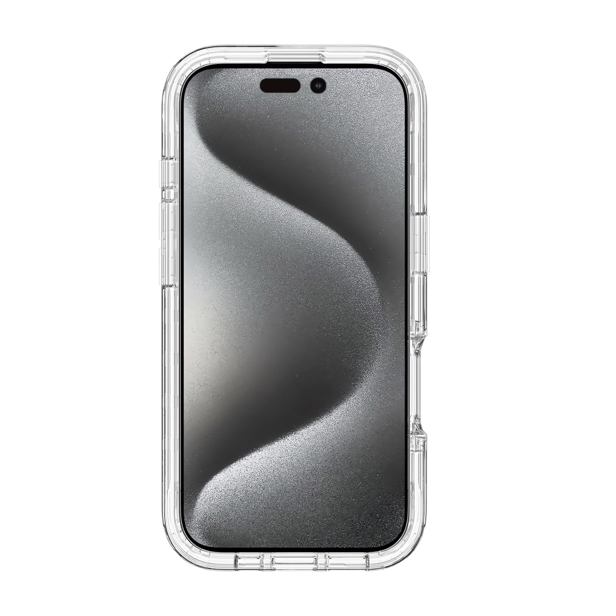 iPhone 16 Pro Max Mobildeksel med beskyttelsesramme, Gjennomsiktig
