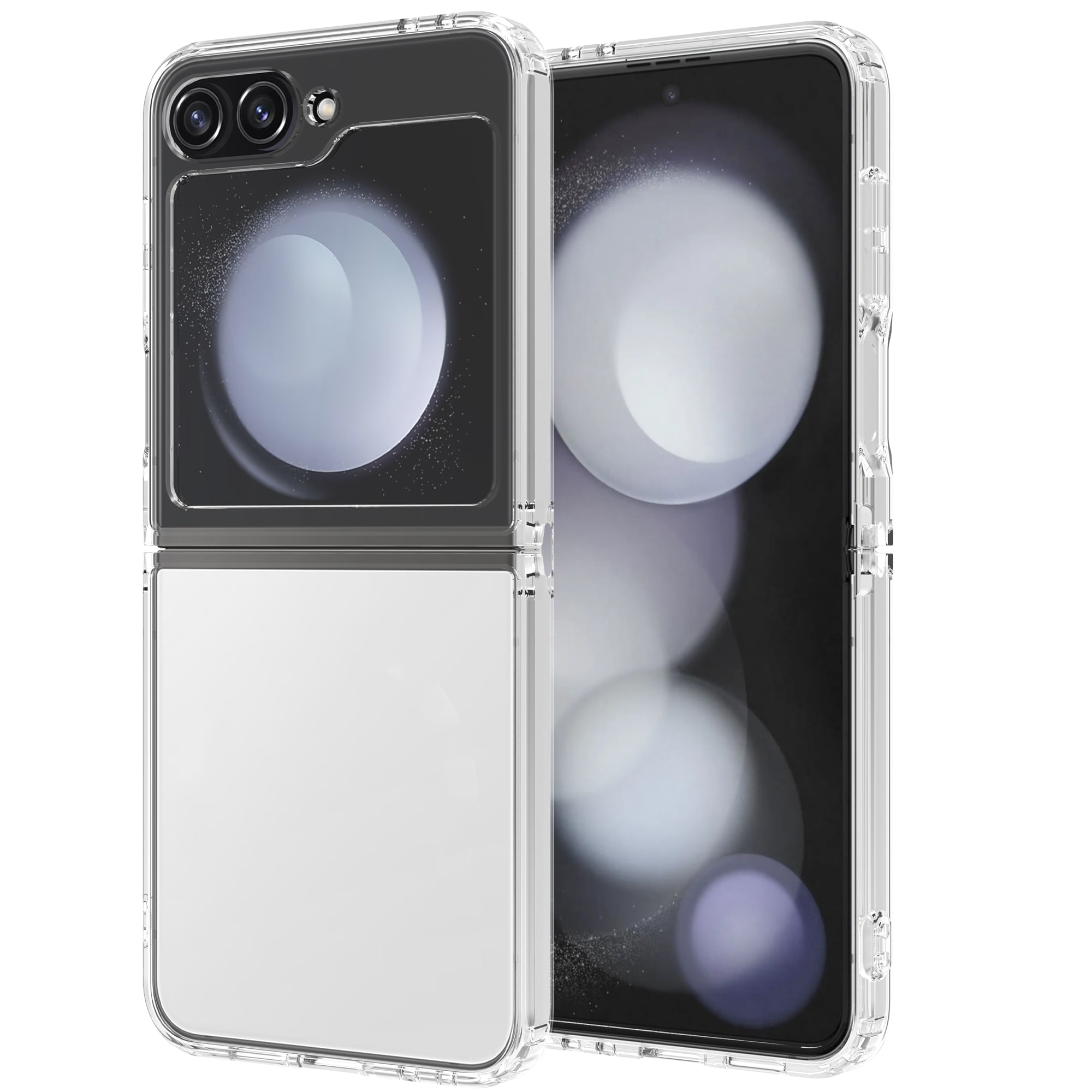 Samsung Galaxy Z Flip 7 Crystal Hybrid-deksel, Gjennomsiktig