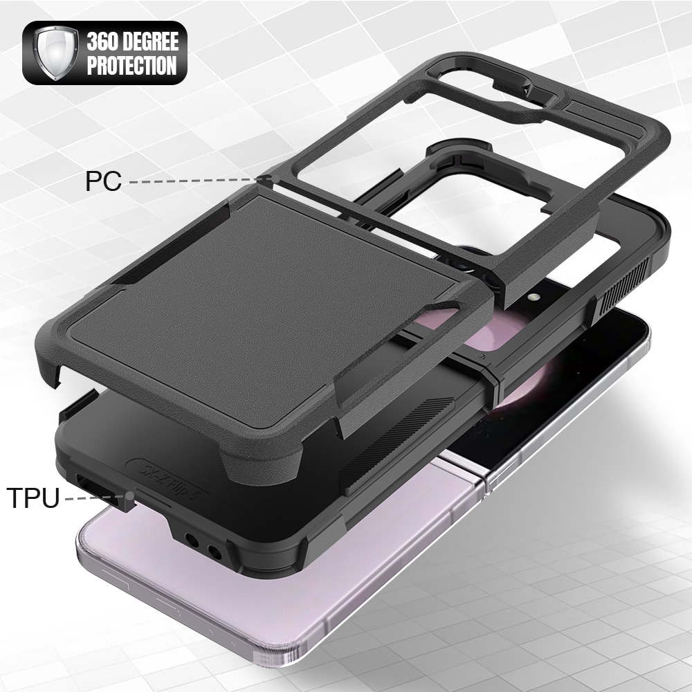 Samsung Galaxy Z Flip 7 FE Hybrid-deksel Off-road, Svart