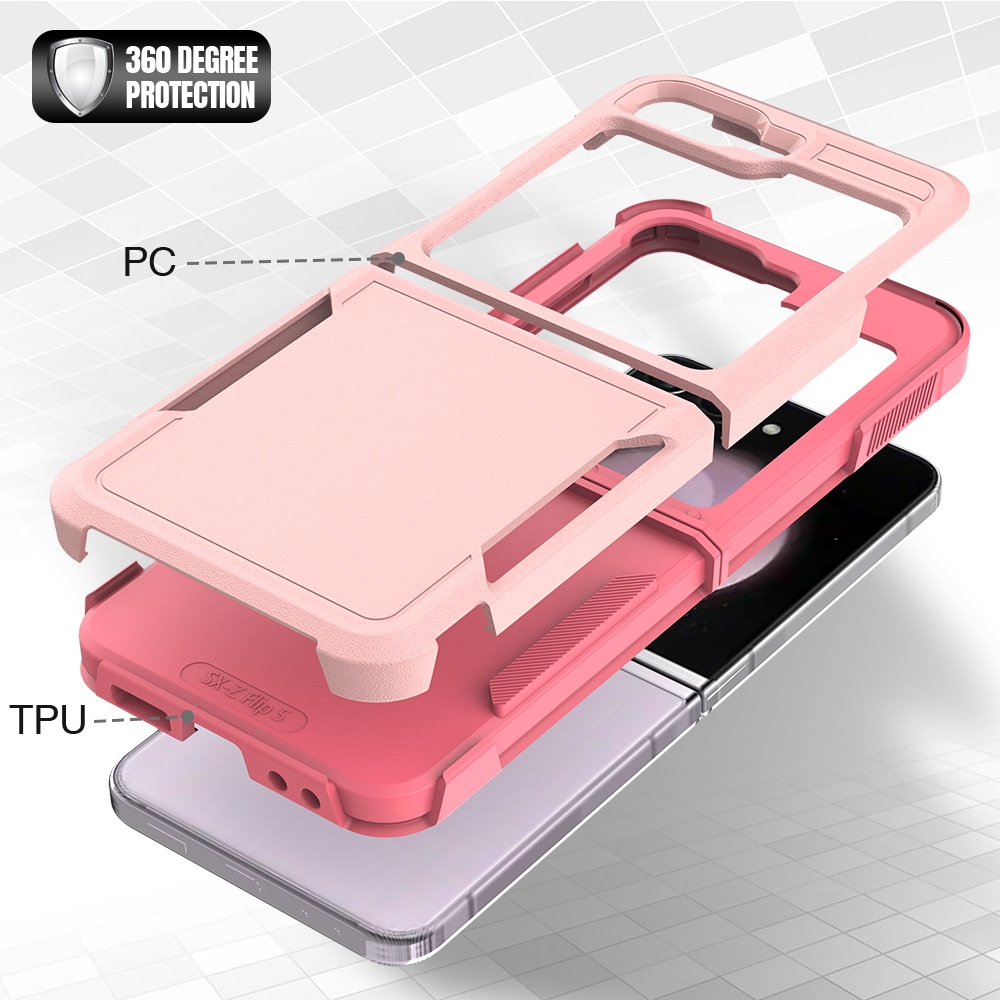 Samsung Galaxy Z Flip 7 FE Hybrid-deksel Off-road, Rosa