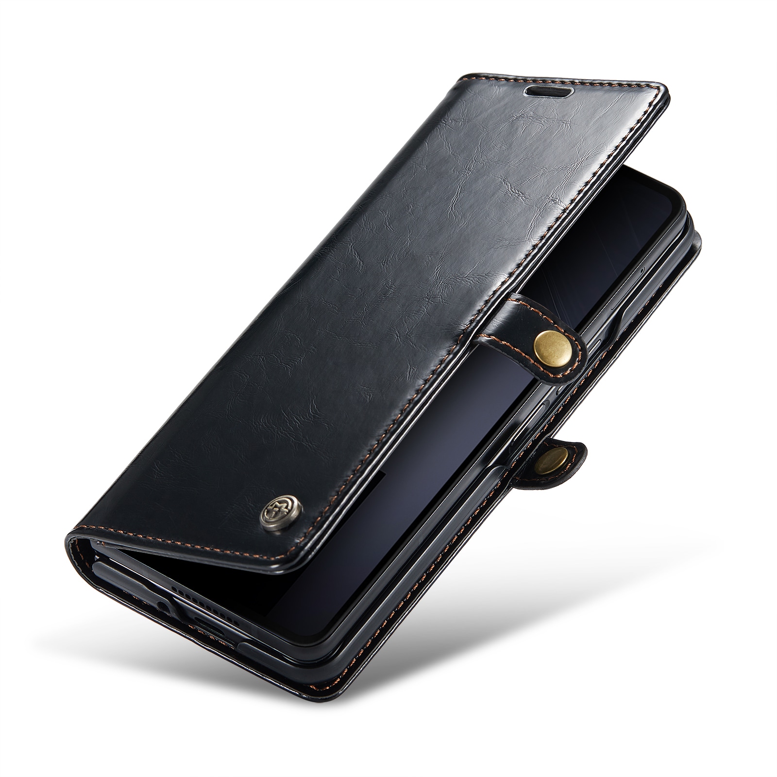 Samsung Galaxy Z Fold 6 Etui i skinn Svart