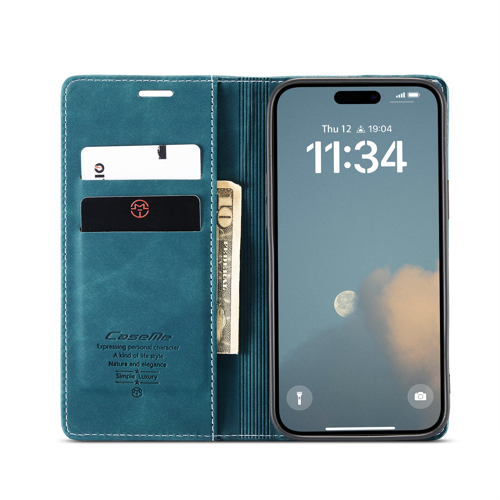 iPhone 16 Slankt lommeboketui, Blå