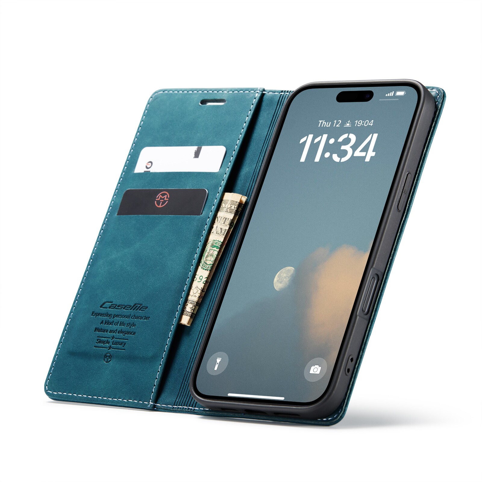 iPhone 16 Slankt lommeboketui, Blå