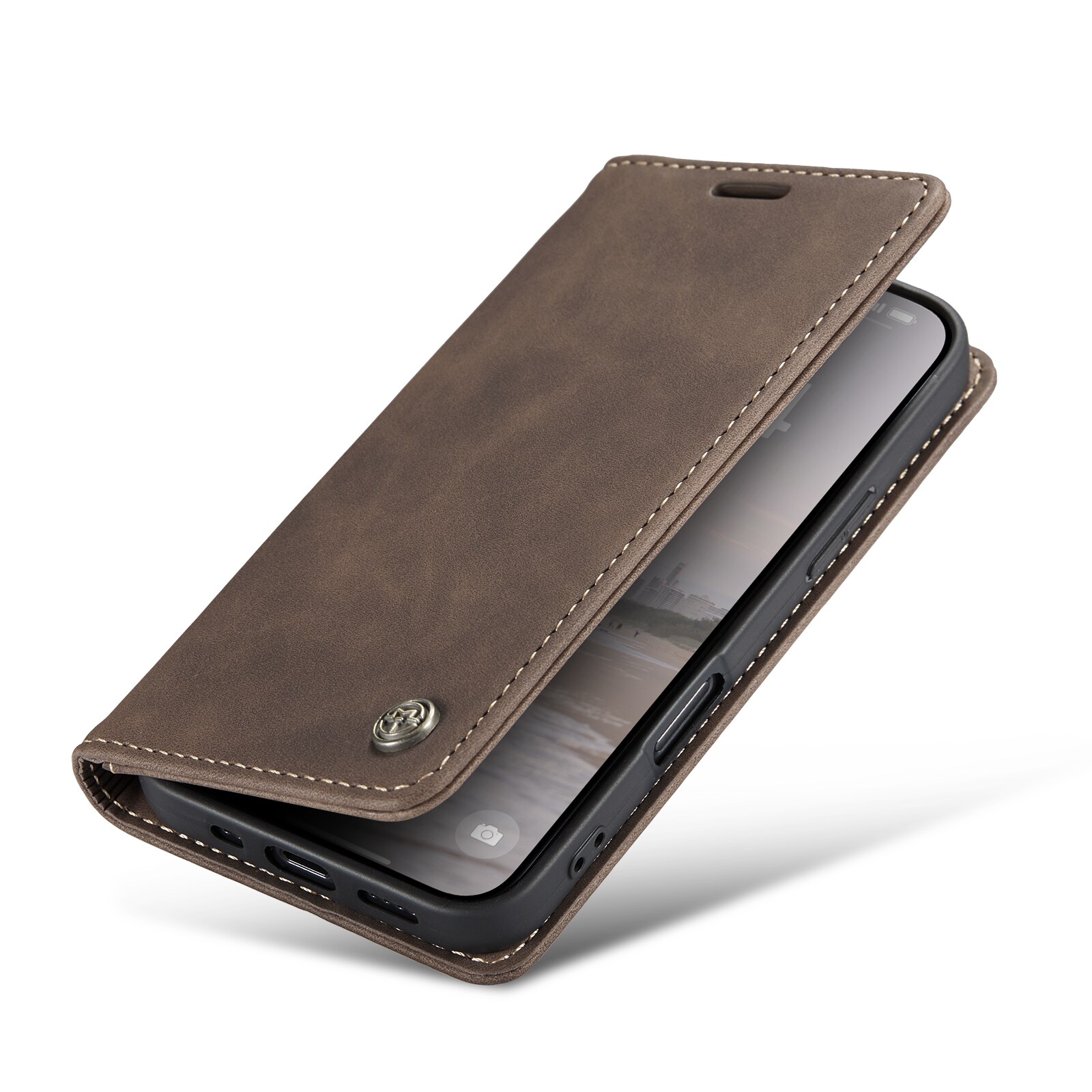 iPhone 16 Pro Max Slankt lommeboketui, Brun