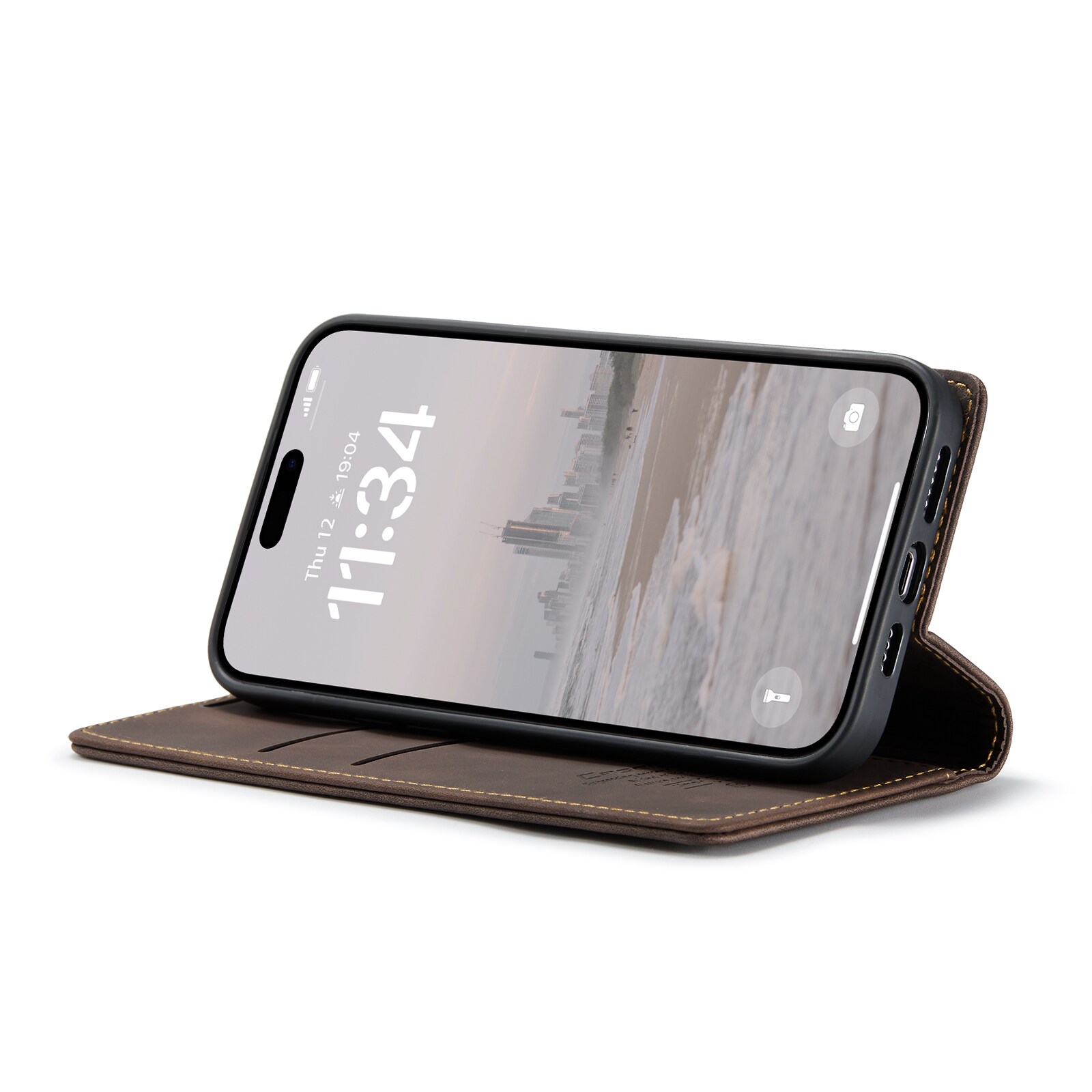 iPhone 16 Pro Max Slankt lommeboketui, Brun