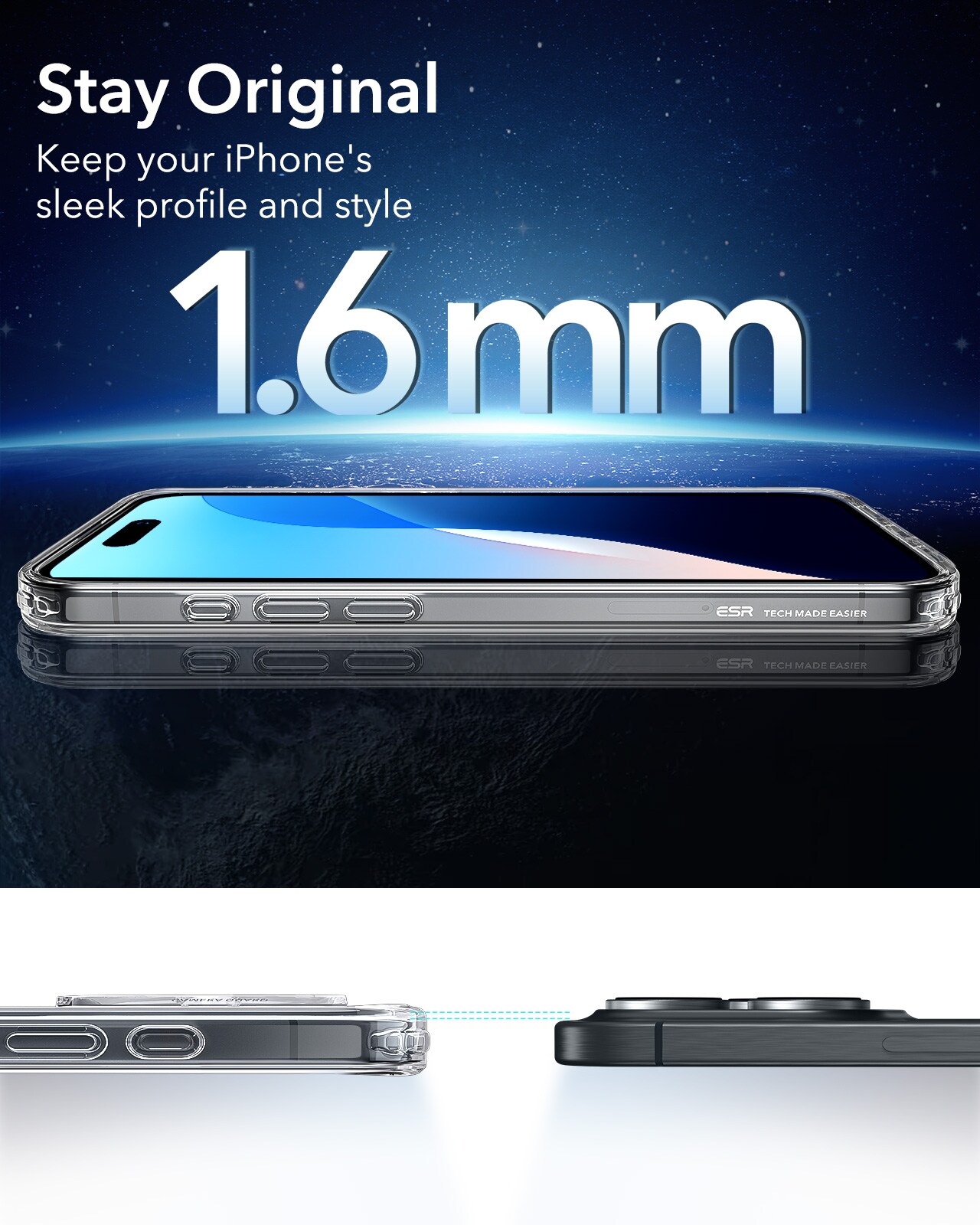 iPhone 16 Pro Classic Hybrid-deksel MagSafe, Clear