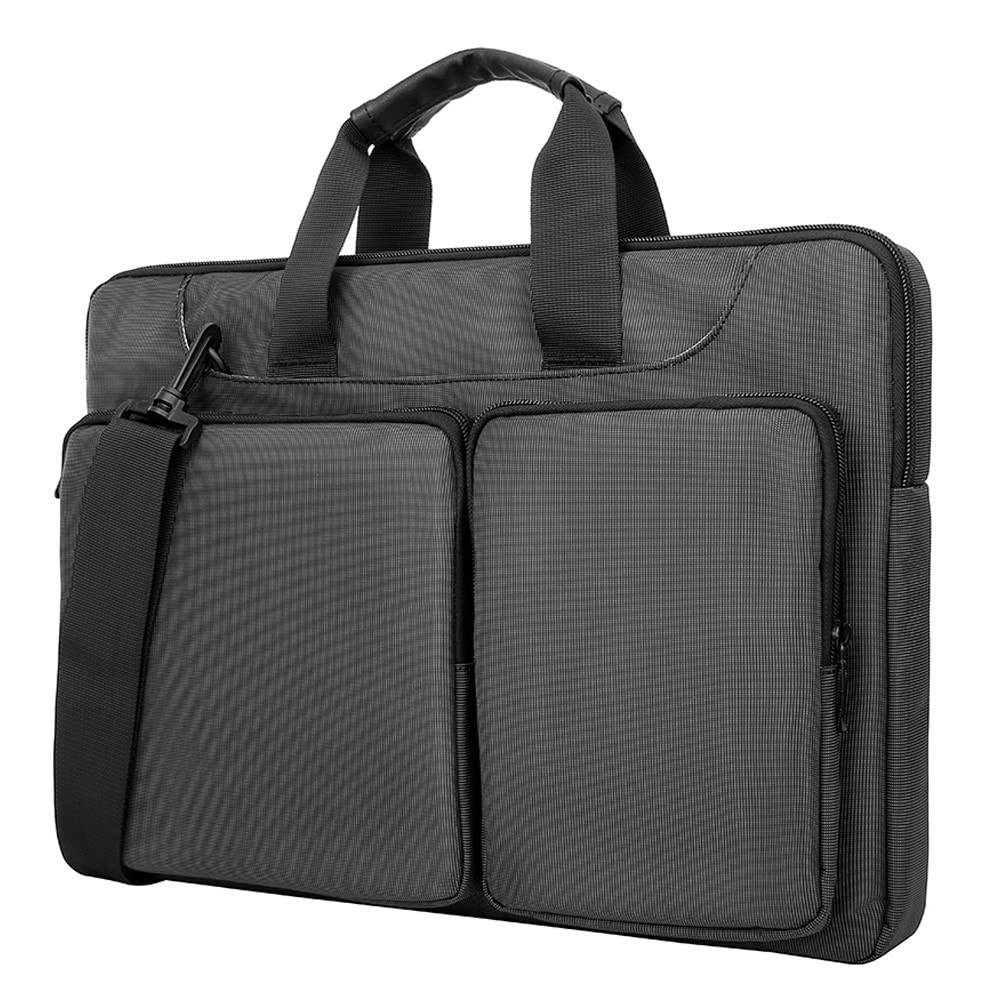 14" laptopsveske med stropp og lommer, Grå