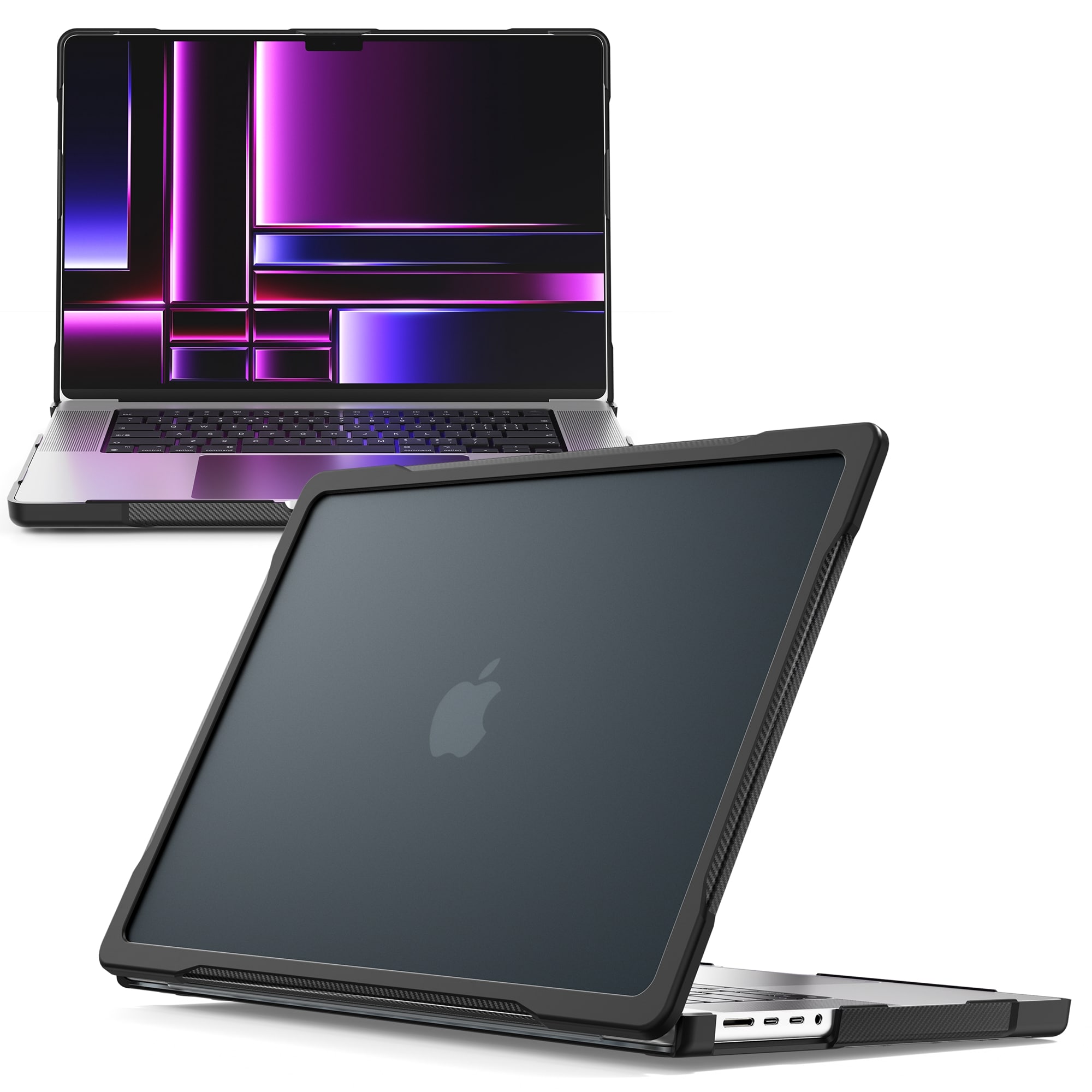 Apple MacBook Pro 16 2024 Støtsikkert Hybrid-deksel, Svart