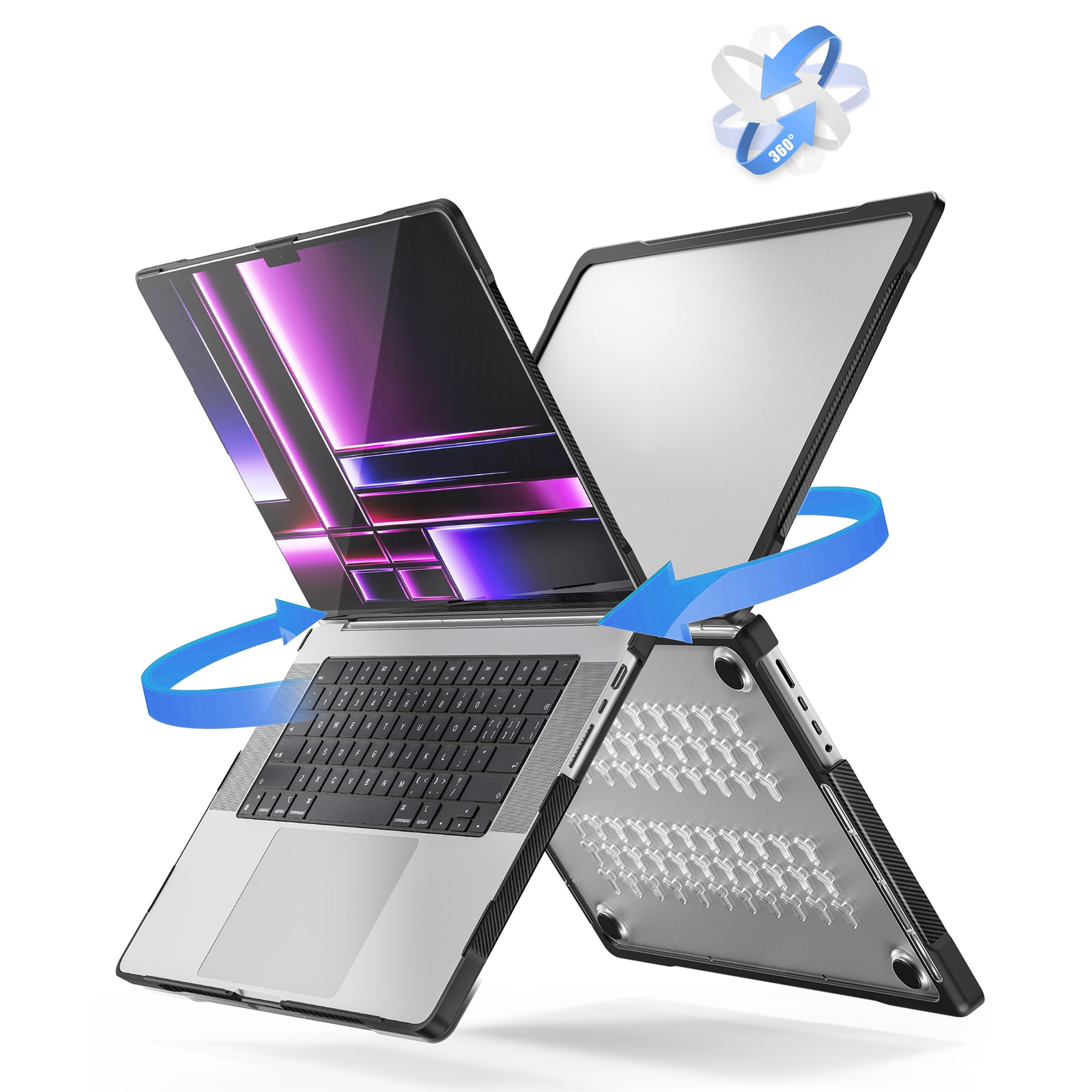 Apple MacBook Pro 16 2021 Støtsikkert Hybrid-deksel, Gjennomsiktig