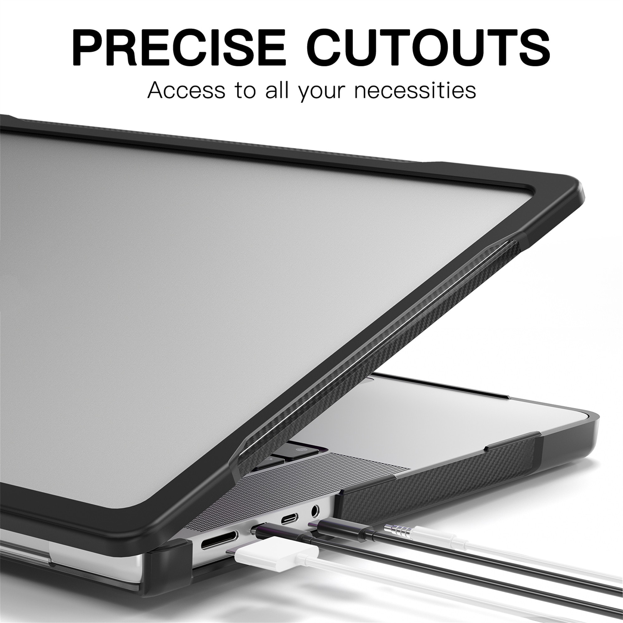 Apple MacBook Pro 14 2021 Støtsikkert Hybrid-deksel, Gjennomsiktig