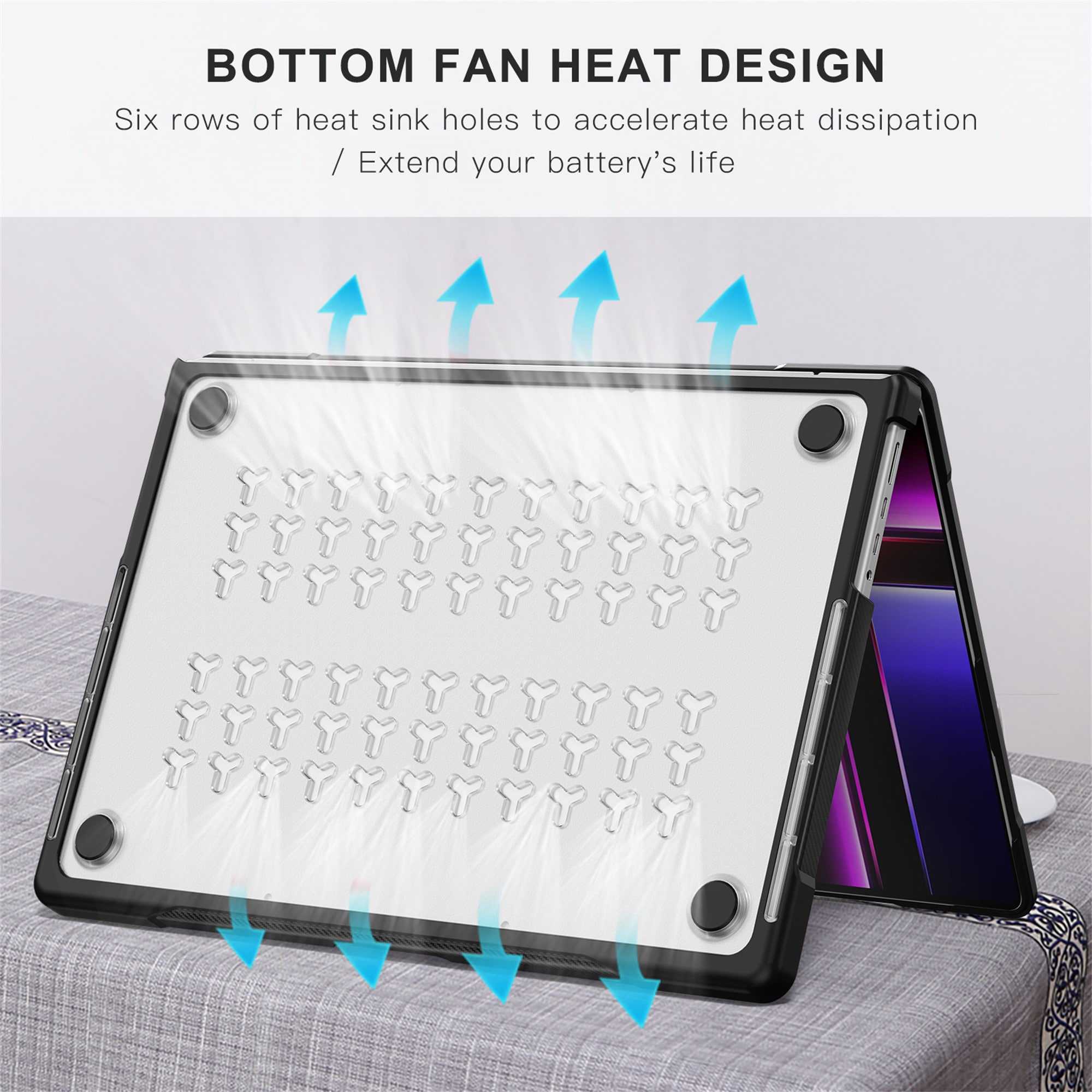 Apple MacBook Pro 14 2021 Støtsikkert Hybrid-deksel, Gjennomsiktig