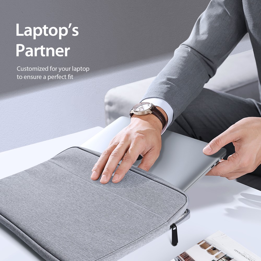 Laptop-etui til 13,9" laptop, Grå