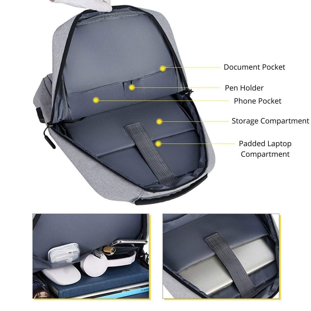 Vannresistent 16" laptopsekk i nylon, Svart
