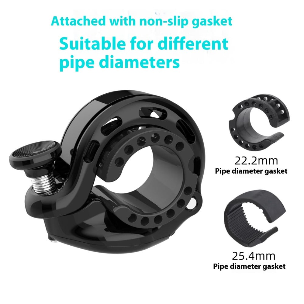 Skjult Apple AirTag-holder & sykkelklokke, Svart