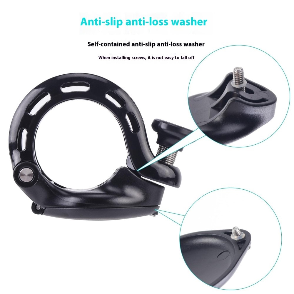 Skjult Apple AirTag-holder & sykkelklokke, Svart