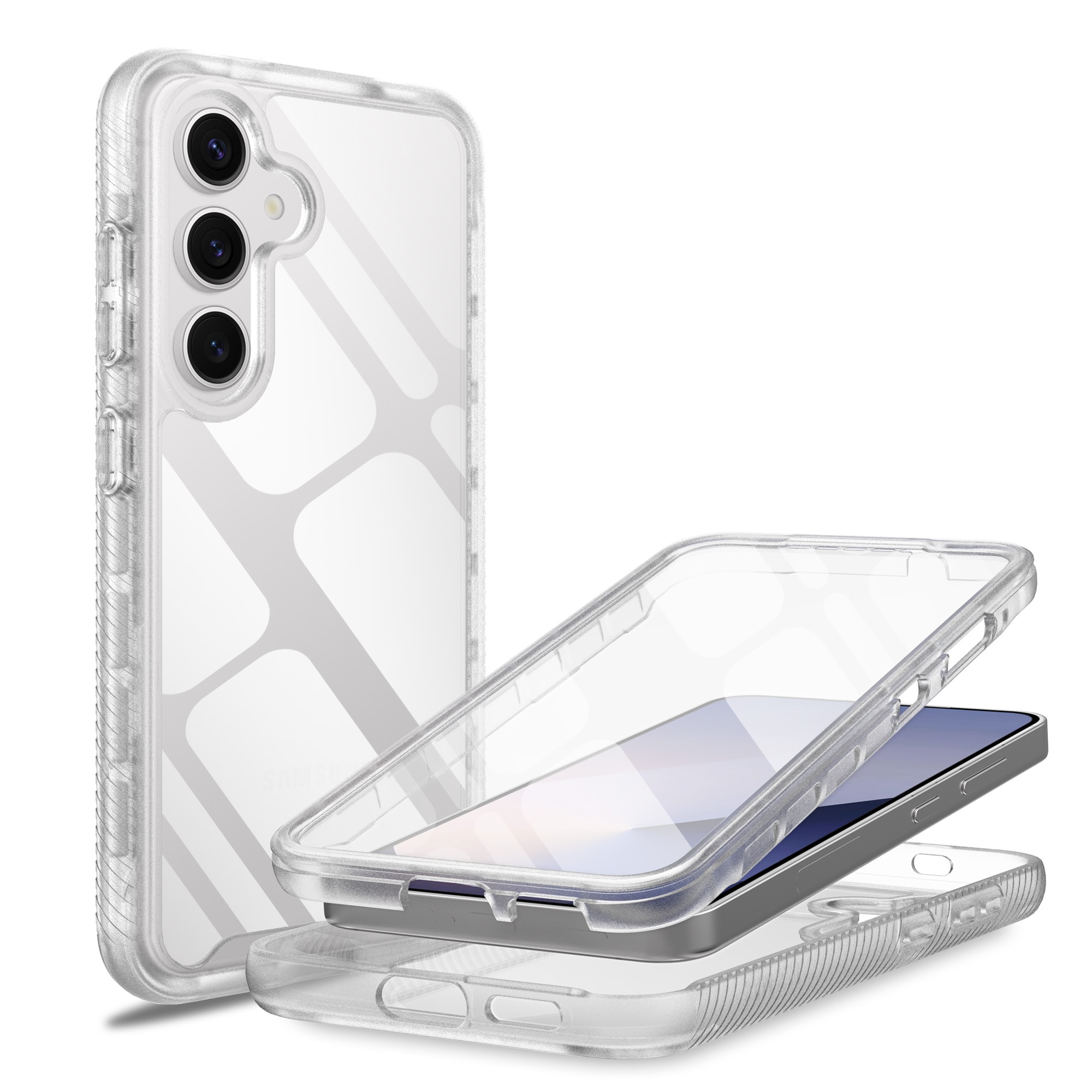 Samsung Galaxy S25 Plus Deksel Full Protection, Gjennomsiktig