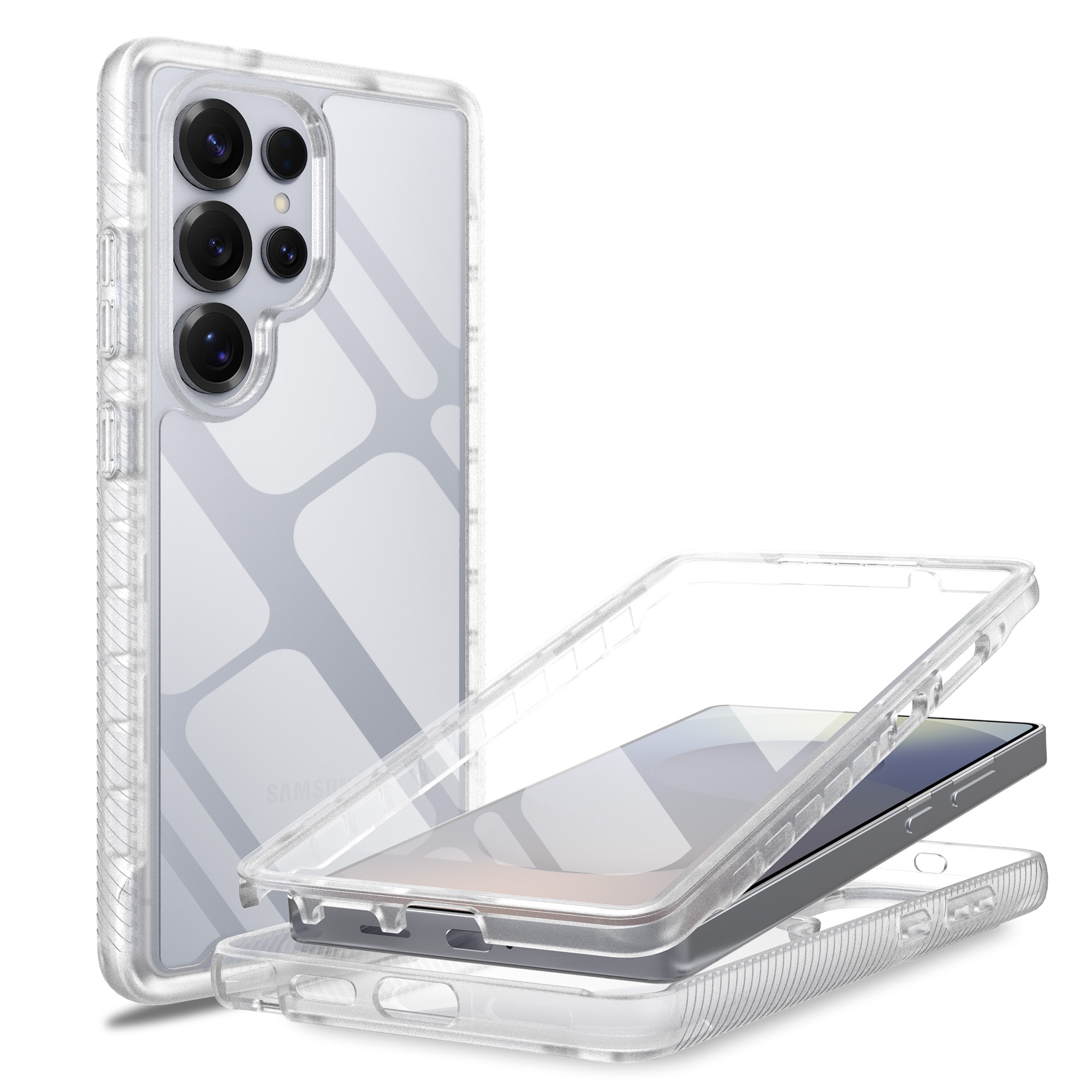 Samsung Galaxy S25 Ultra Deksel Full Protection, Gjennomsiktig