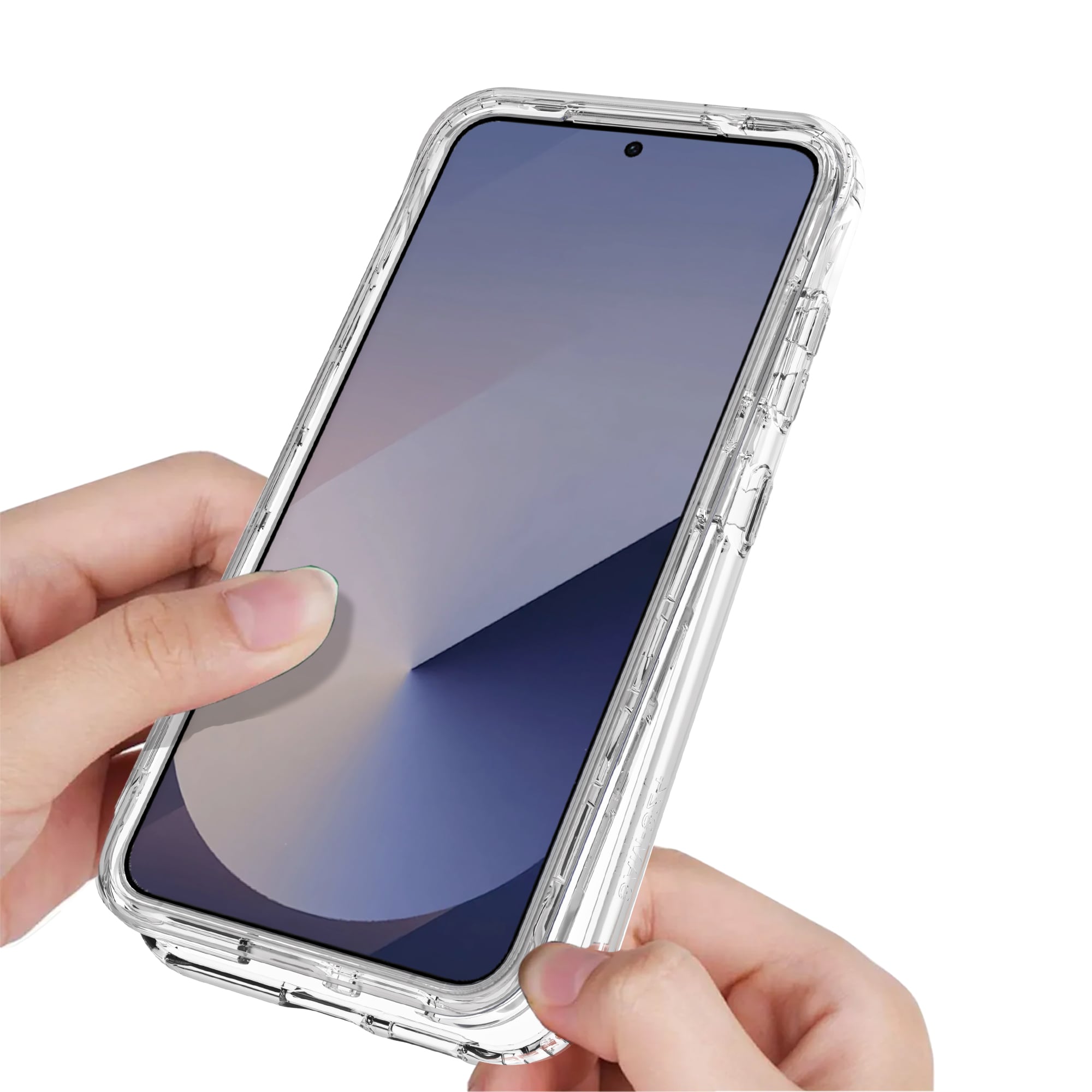 Samsung Galaxy S25 Mobildeksel med beskyttelsesramme, Gjennomsiktig