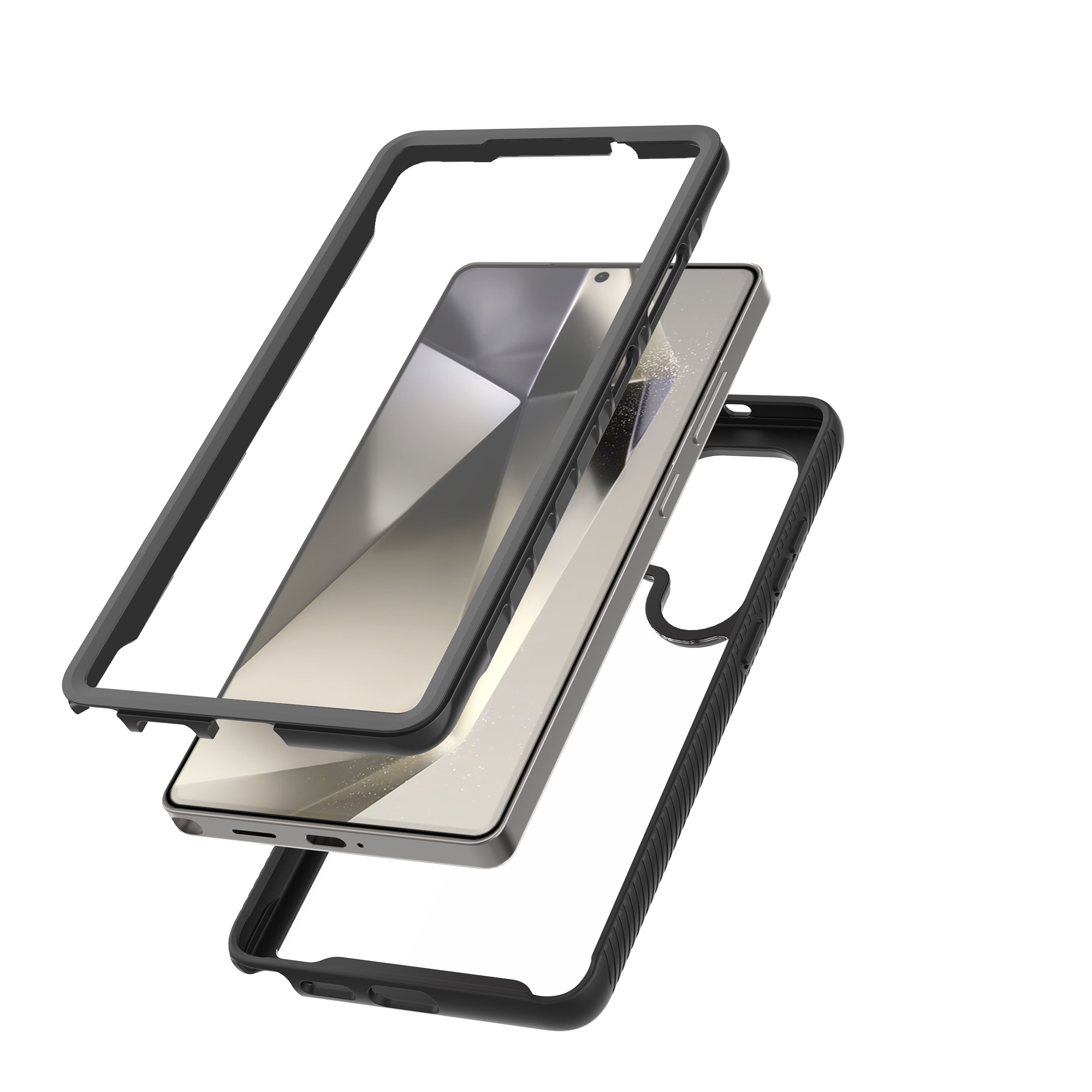 Samsung Galaxy S25 Ultra Mobildeksel med beskyttelsesramme, Svart