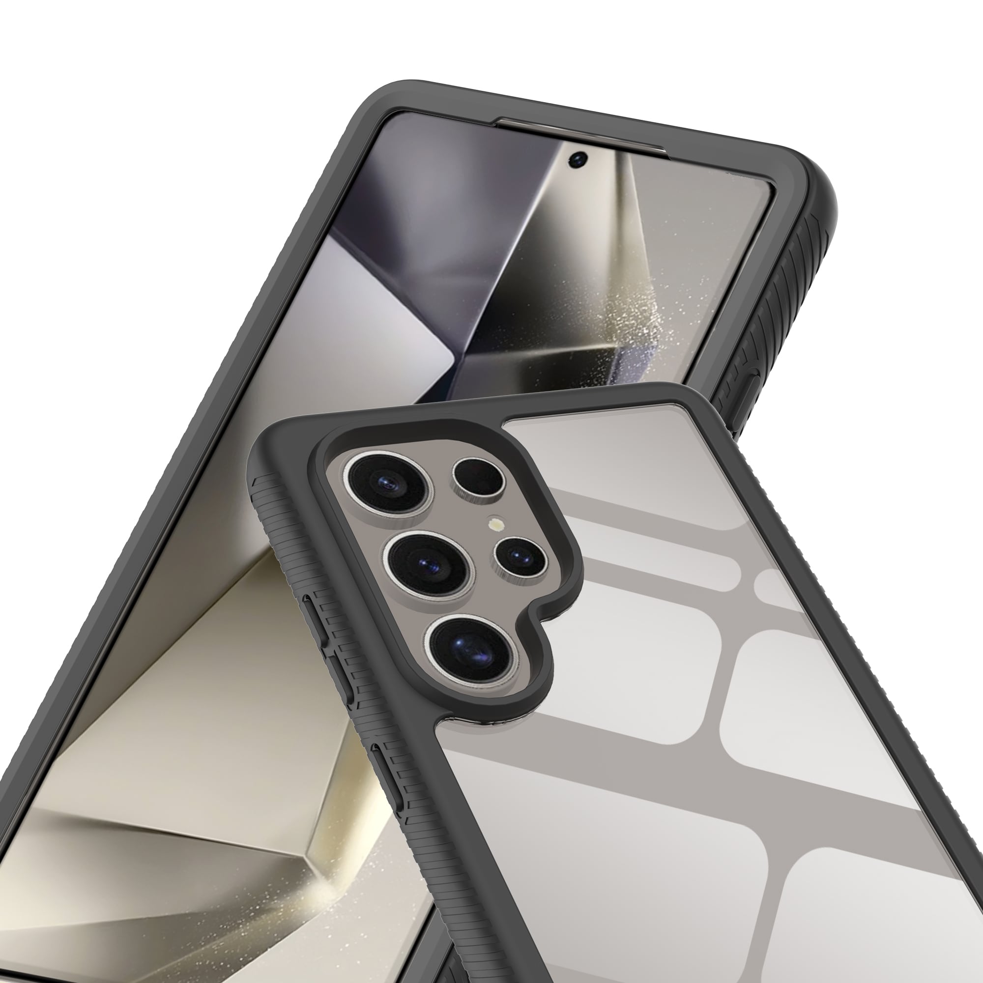 Samsung Galaxy S25 Ultra Mobildeksel med beskyttelsesramme, Svart