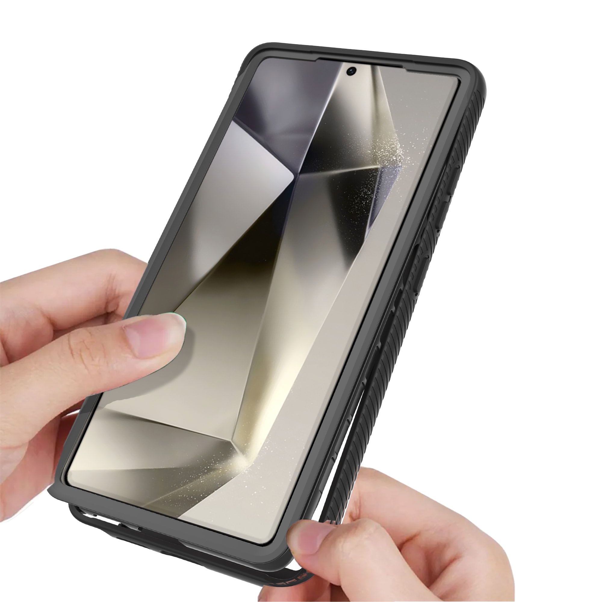 Samsung Galaxy S25 Ultra Mobildeksel med beskyttelsesramme, Svart